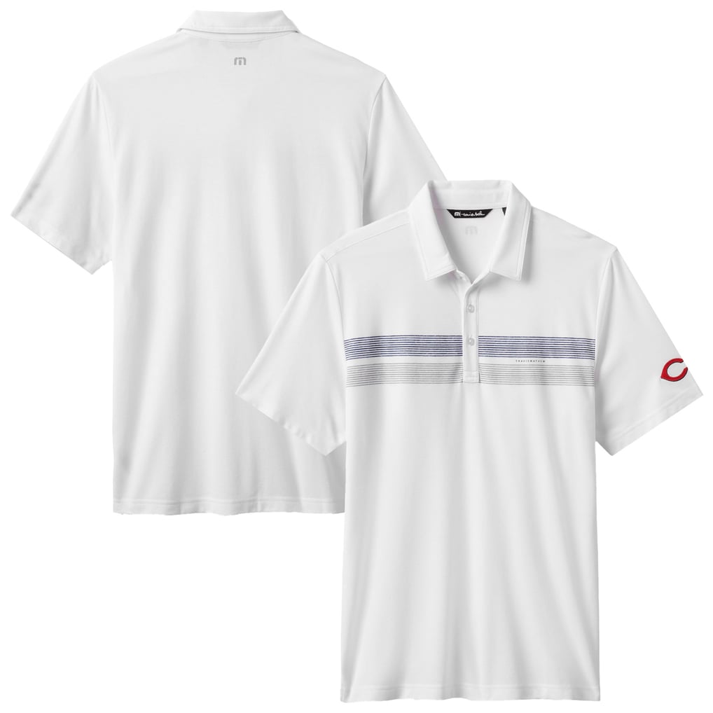 Cincinnati Reds TravisMathew Top Recruit Tri-Blend Polo - White