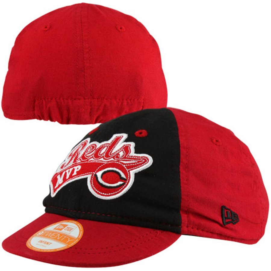 Cincinnati Reds Script Images New Era Cincinnati Reds Infant Tiny Team Script 9TWENTY Hat - Red/Black