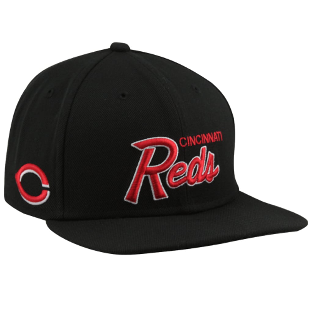 Cincinnati Reds Rope Hat Nike Cincinnati Reds Straight Up Snapback Hat - Black