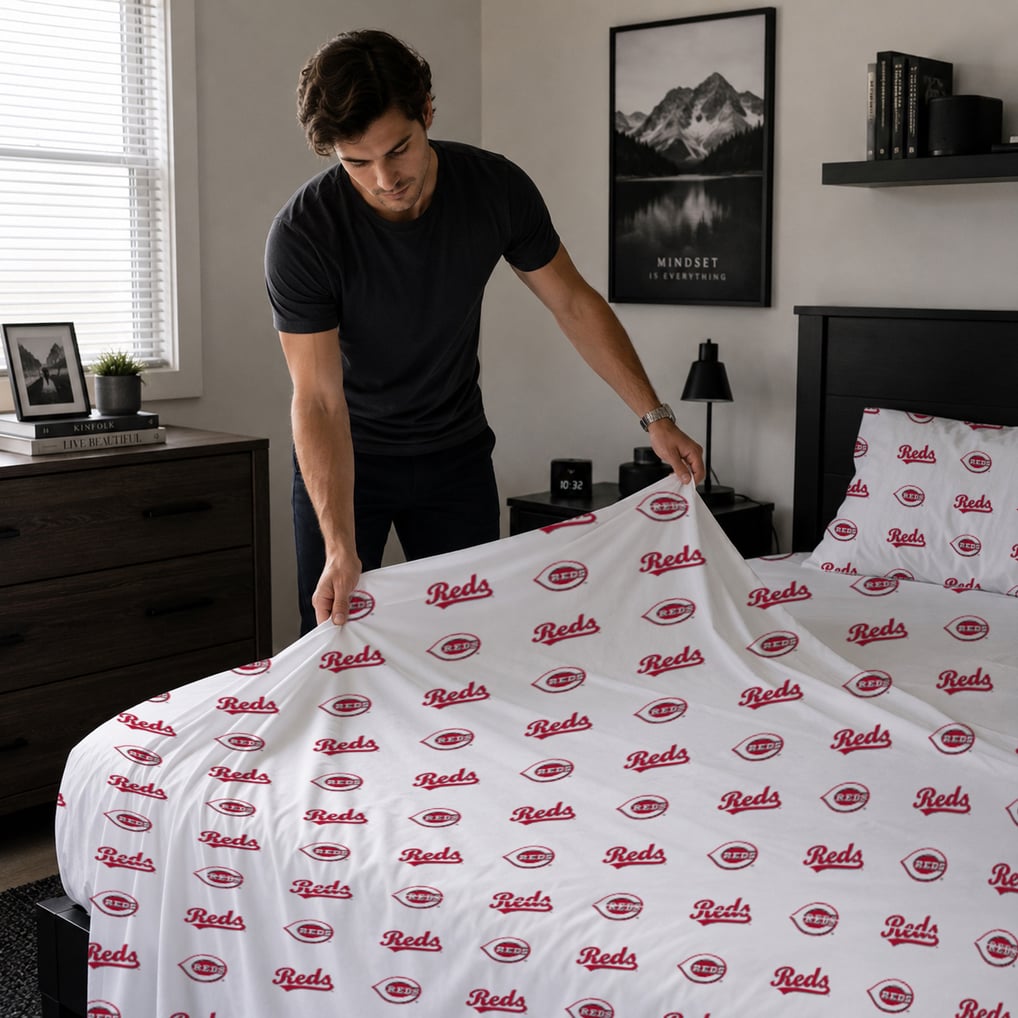 Cincinnati Reds Pegasus Three-Piece Twin Sheet Set