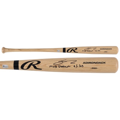Sal Stewart Cincinnati Reds Autographed Fanatics Authentic Blonde Rawlings Pro Bat with "MLB Debut 9/1/25" Inscription