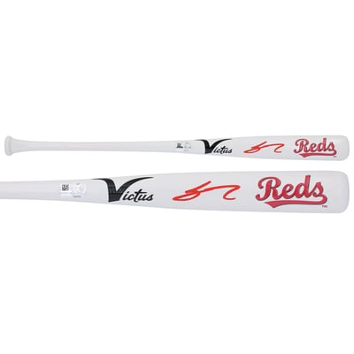 Sal Stewart Cincinnati Reds Autographed Fanatics Authentic Victus Team ID Mini Bat