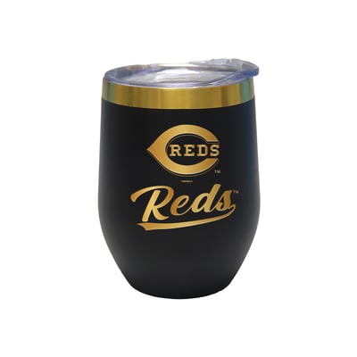 Cincinnati Reds The Memory Company 12oz. Stainless Steel Gold Lettering Stemless Wine Tumbler