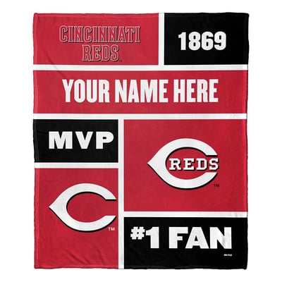 Cincinnati Reds The Northwest Group 50'' x 60'' Colorblock Personalized Silk Touch Throw