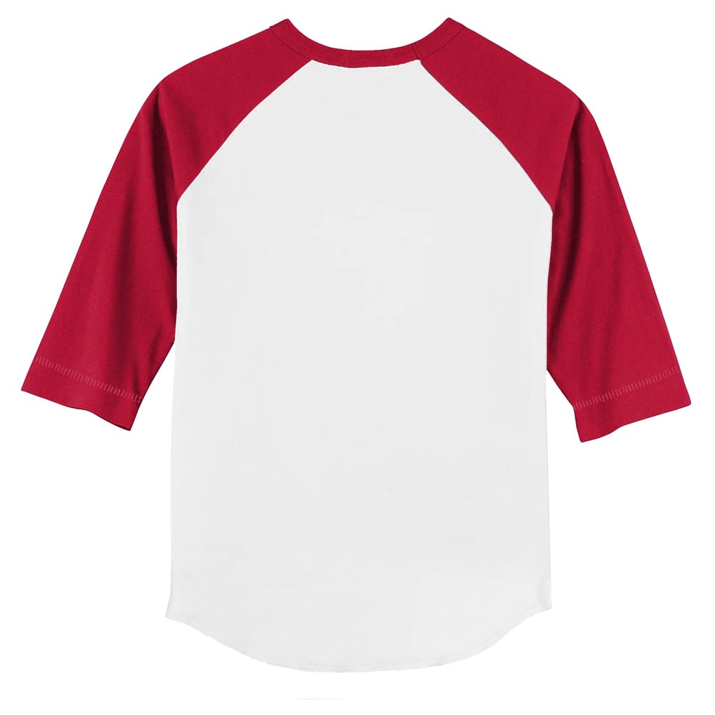 Cincinnati Reds Tiny Turnip Toddler Base Stripe 3/4-Sleeve Raglan T-Shirt - White/Red