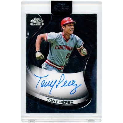 Tony Perez Cincinnati Reds Autographed 2022 Topps Chrome Black #CBA-TP Card
