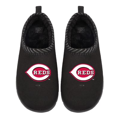 Cincinnati Reds ISlide Unisex Primary Logo Mission Slipper - Black
