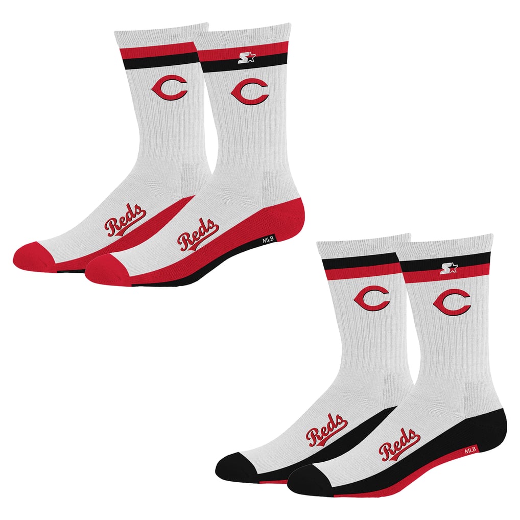  Cincinnati Reds Starter Unisex Two-Pack Stripe Top End Crew Socks
