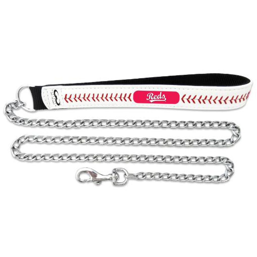Cincinnati Reds Chain Cincinnati Reds White 2.5mm Leather Chain Leash