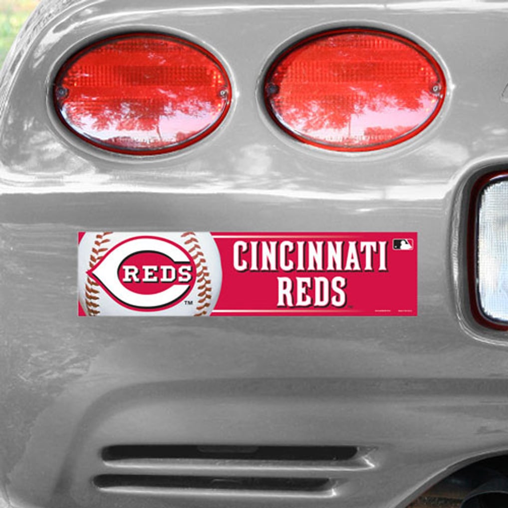 Marriott Reds Sticker WinCraft Cincinnati Reds 12'' x 3'' Primary Bumper Sticker