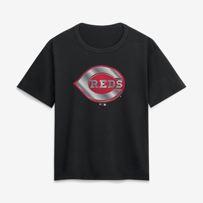 Cincinnati Reds Women's Forged Mascot T-Shirt - Black
