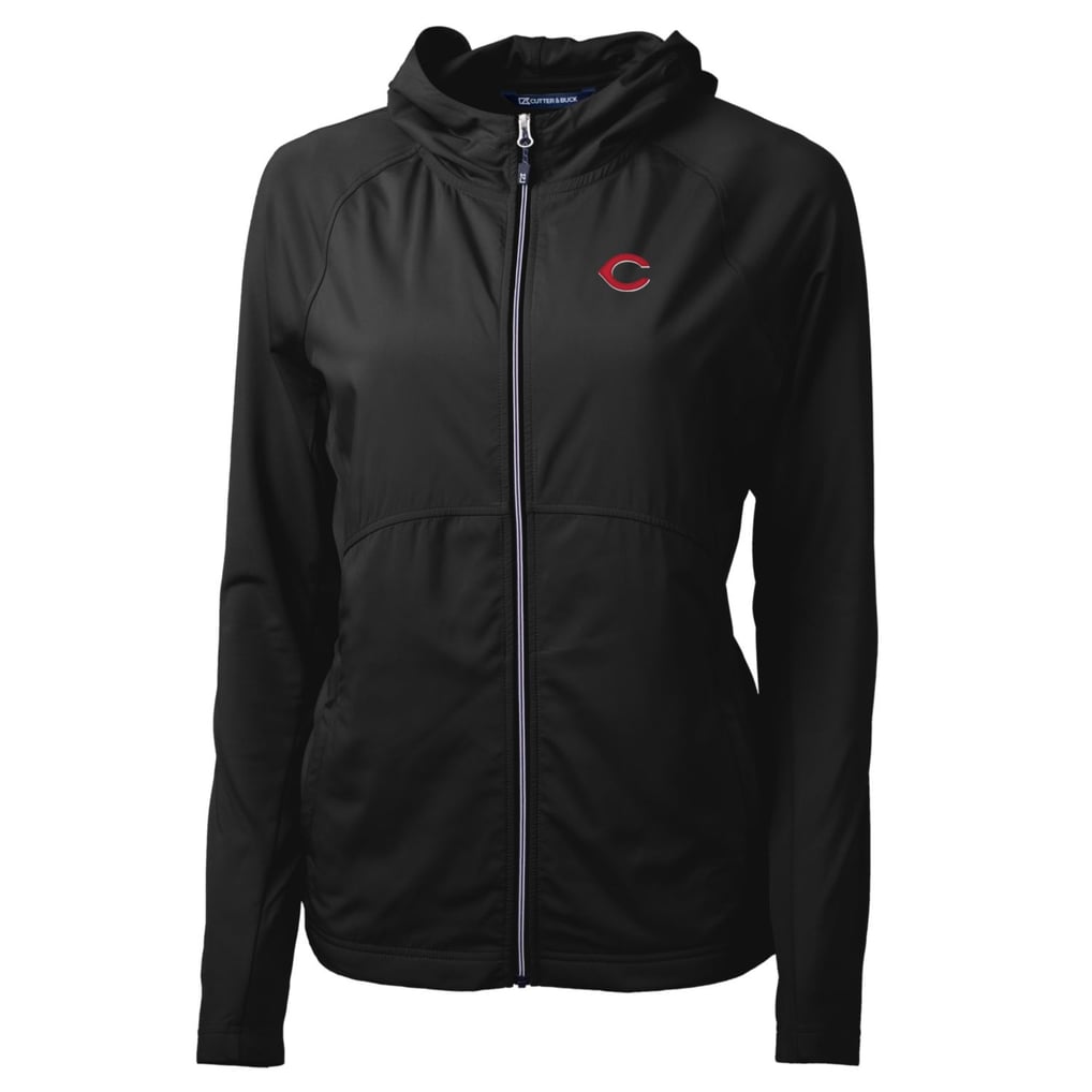 Cincinnati Reds Cutter & Buck Women's Adapt Eco Knit Full-Zip Jacket - Black