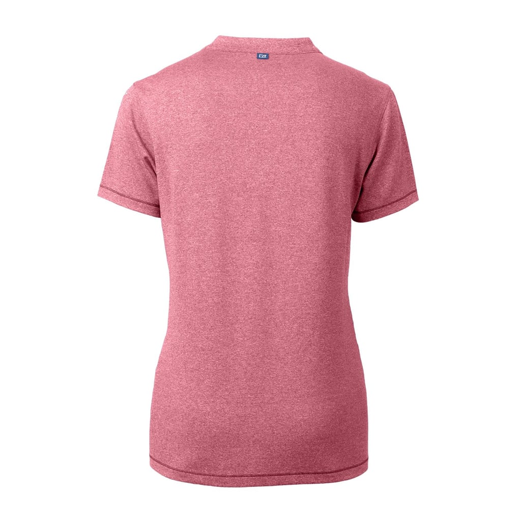 Cincinnati Reds Cutter & Buck Women's DryTec Forge Stretch V-Neck Blade Top - Heather Red