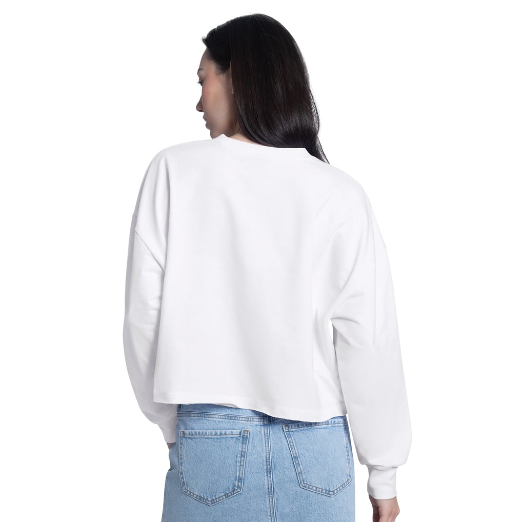Cincinnati Reds G-III 4Her by Carl Banks Women's Bleachers Cropped Pullover Sweatshirt - White