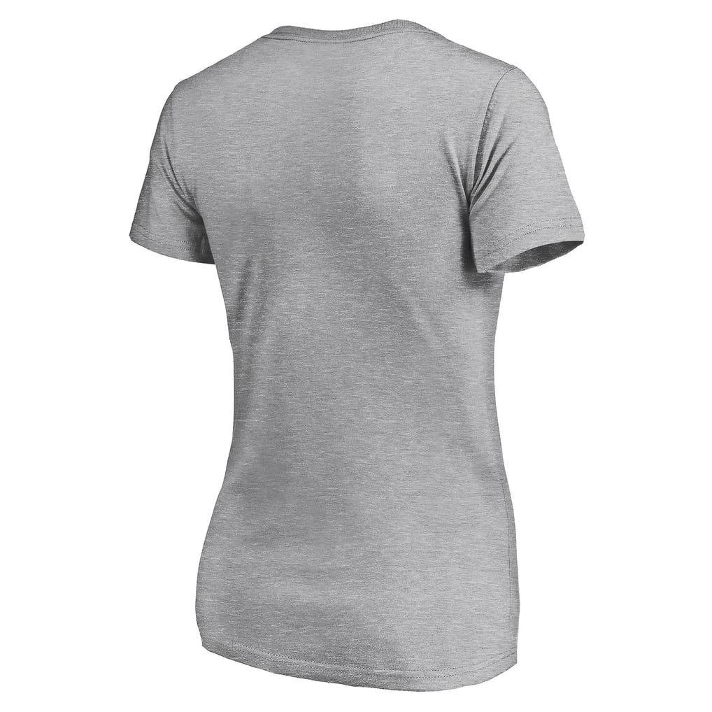 Cincinnati Reds Women's Evanston Stencil V-Neck T-Shirt - Gray