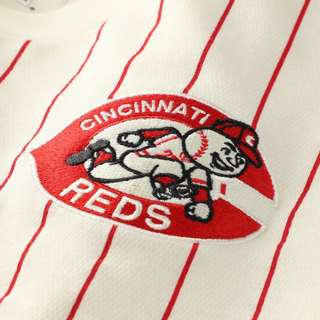  Cincinnati Reds New Era Women's Throwback Boxy T-Shirt - Cream