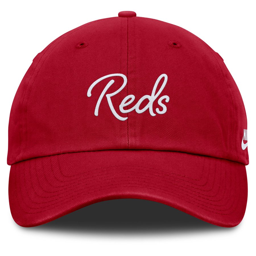 Cincinnati Reds Script Images Women's Cincinnati Reds Nike Red Cooperstown Club Script Adjustable Hat