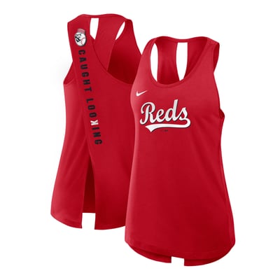 Cincinnati Reds Nike Open-Back Crisscross Dri-FIT Tank Top - Red