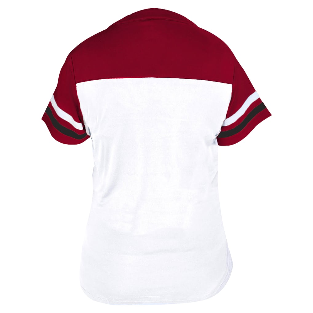Cincinnati Reds Profile Women's Plus Size Two-Stripe V-Neck T-Shirt - White/Red