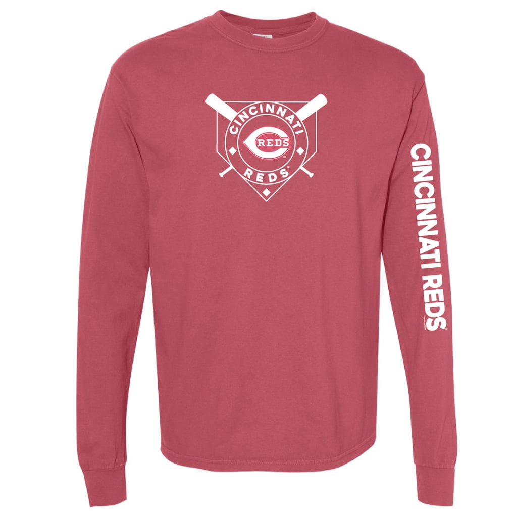 Cincinnati Reds Soft as a Grape Women's Pigment Dye Long Sleeve T-Shirt - Red