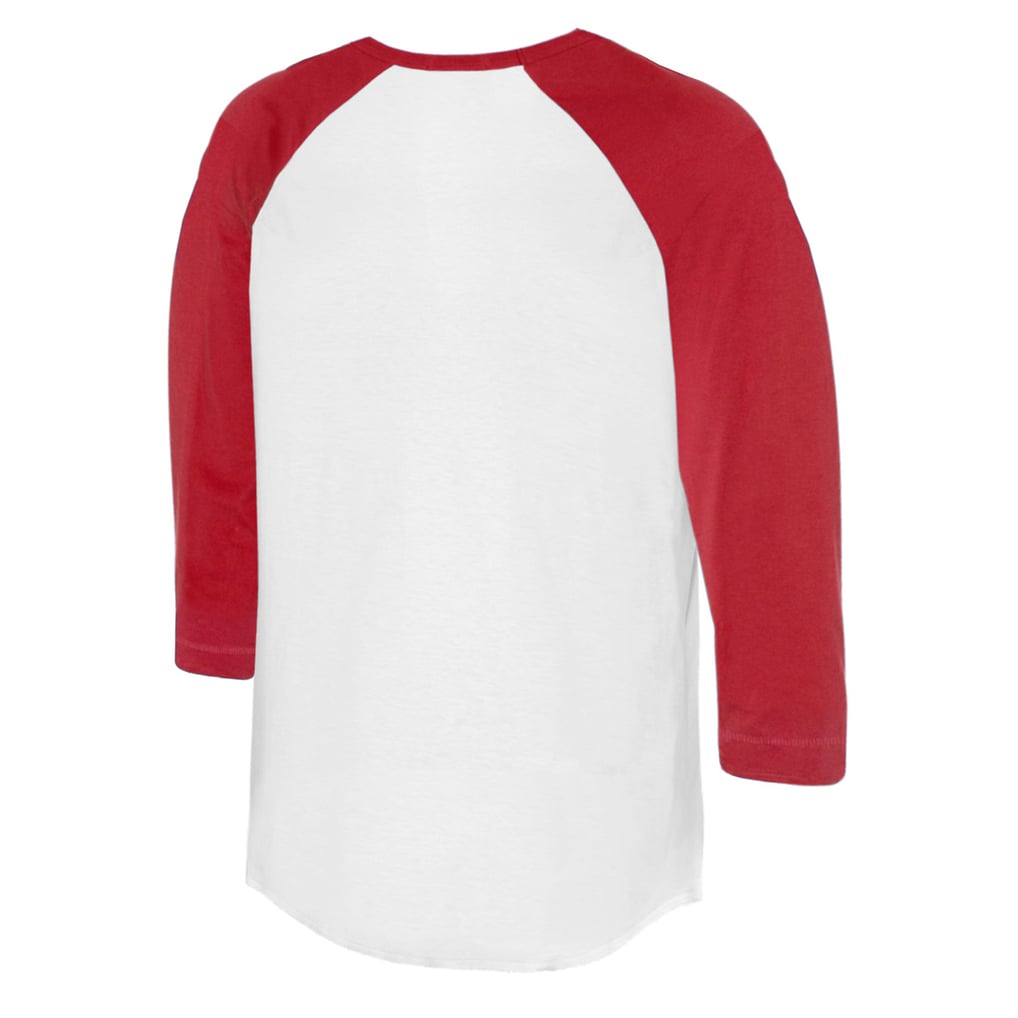 Cincinnati Reds Tiny Turnip Women's Logo Mom 3/4-Sleeve Raglan T-Shirt - White/Red