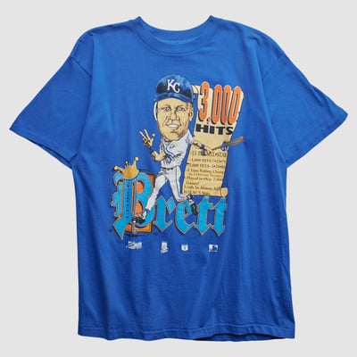George Brett Salem Sportswear 1992 T-shirt - Blue - S by Fanatics Real Vintage