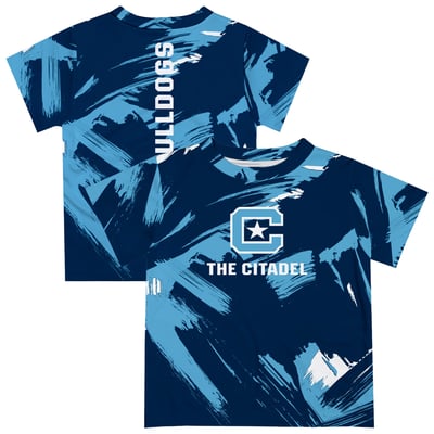  Citadel Bulldogs Vive La Fete Newborn & Infant Paint Brush T-Shirt - Navy