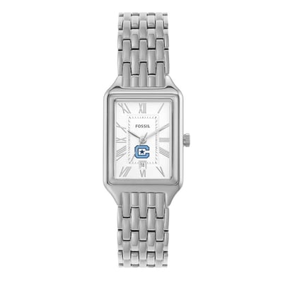 Citadel Bulldogs Fossil Women's Raquel Three-Hand Date Stainless Steel Watch