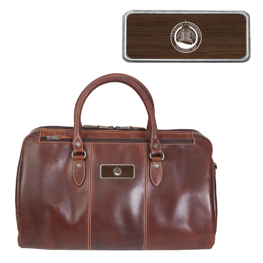 Claflin Panthers Logo Plate Niagara Canyon Duffel Bag - Brown