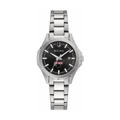 Clark Atlanta University Panthers Bulova Women's Stainless Steel Sport Classic Watch - Black