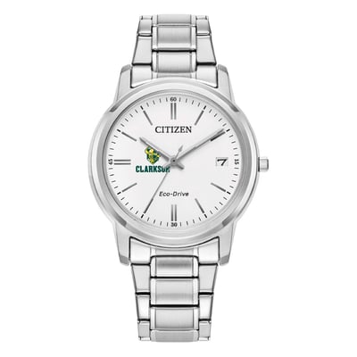  Clarkson Golden Knights Citizen Watch Women's Eco-Drive White Dial Stainless Steel Watch - Silver