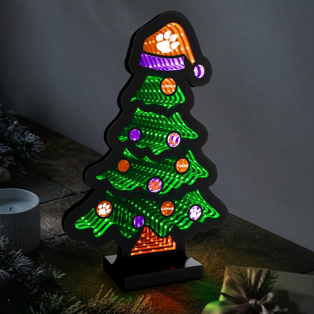 Clemson Tigers 12" Christmas Tree LED Infinity Light
