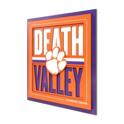 Clemson Tigers 12" x 12" Slogan Series 3D Wall Art