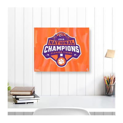 Clemson Tigers Fanatics Authentic 16" x 20" 2018 College Football Playoff National Champions Gallery Wrapped Giclee