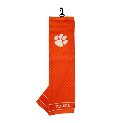 Clemson Tigers 16" X 22" Tri-Fold Embroidered Scrubber Golf Towel