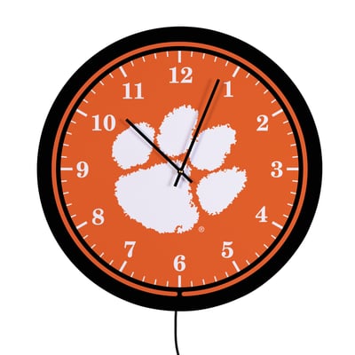 Clemson Tigers 18" Lighted Round LED Wall Clock