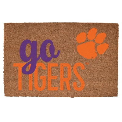 Clemson Tigers 20" x 30" Go Team Coir Door Mat
