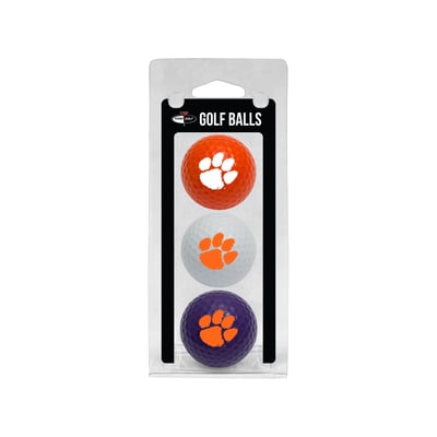 Clemson Tigers 3-Pack Multi-Colored Team Golf Ball Set