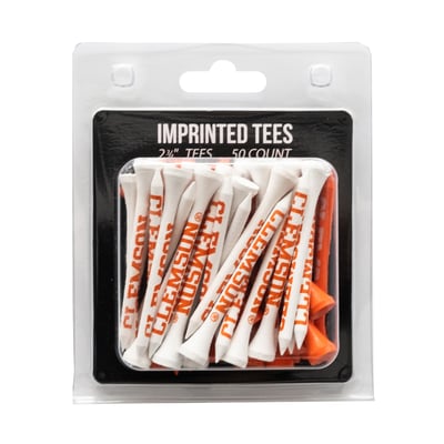 Clemson Tigers 50-Pack Golf Tee Set