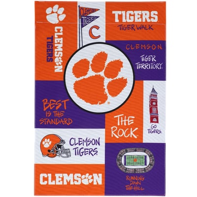 Clemson Tigers Collage Garden Flag