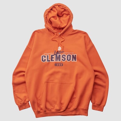 Clemson Tigers Gildan 2010s Hooded Pullover Sweatshirt - Orange - M by Fanatics Real Vintage