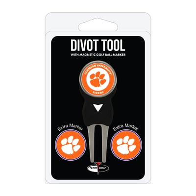 Clemson Tigers Golf Divot Tool Pack with 3 Magnetic Markers