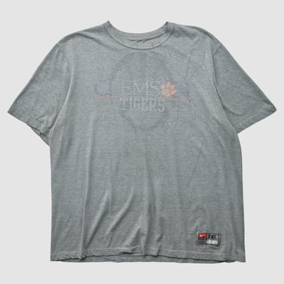 Clemson Tigers Nike 2000s T-shirt - Heather Gray - 2XL by Fanatics Real Vintage