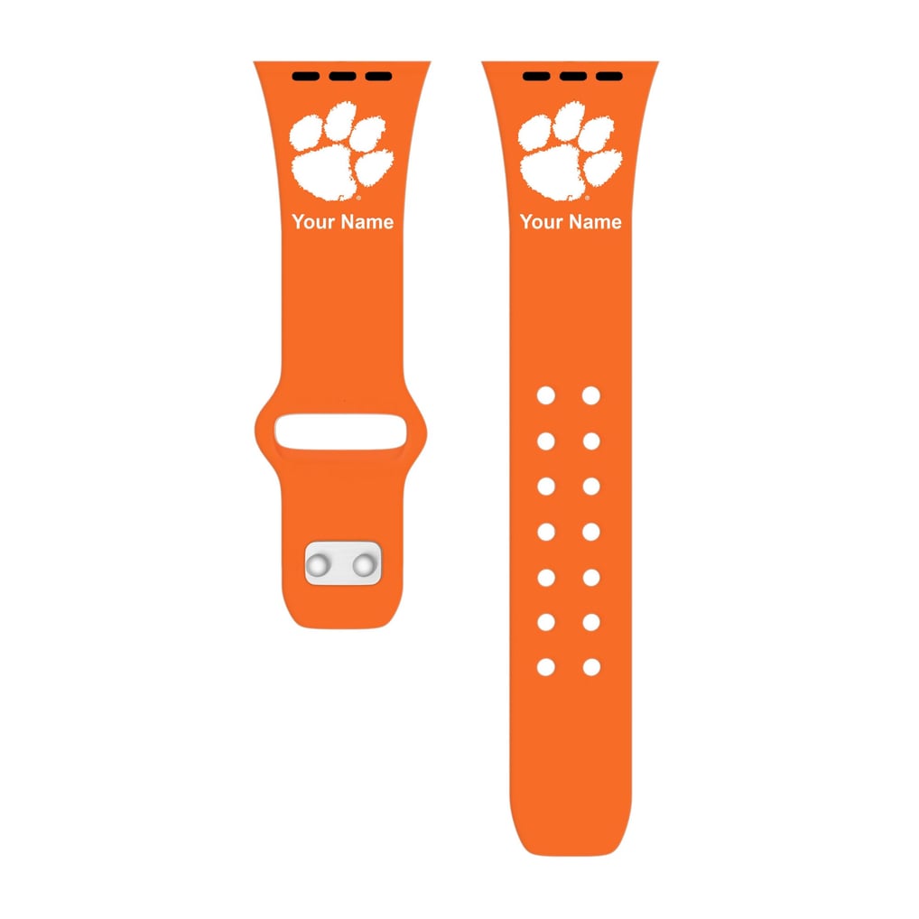 Clemson Tigers Personalized Silicone Apple Watch Band