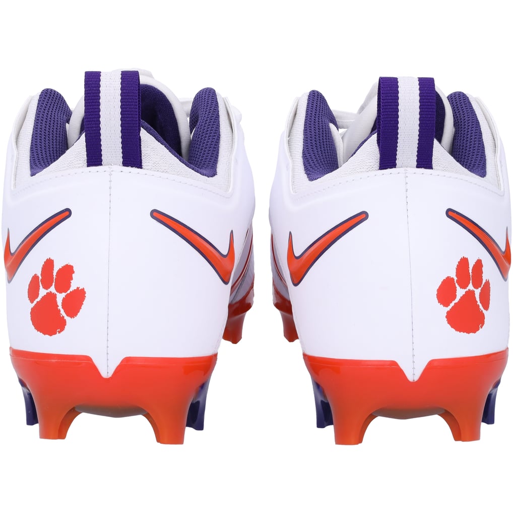 Clemson Tigers Fanatics Authentic Team-Issued White Alpha Pro 3 Low Nike Cleats from the Football Program