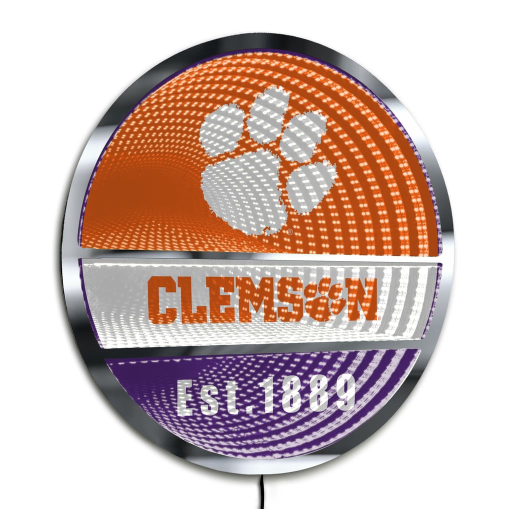 Clemson Tigers Three-Cell Circular Infinity Light