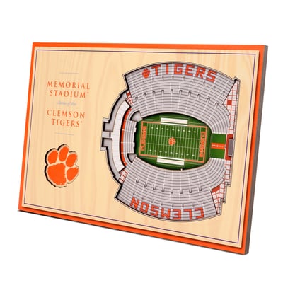 Clemson Tigers Fanpoint 14'' x 10.5'' 3D StadiumView Desktop Display