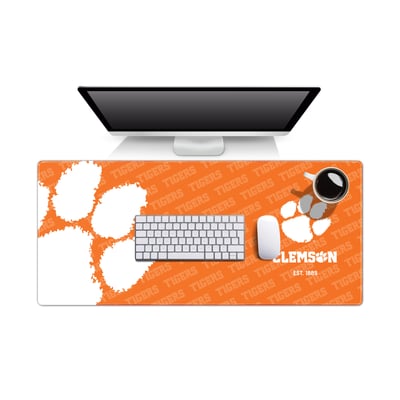 Clemson Tigers Fanpoint 15.7" x 35.4" Logo Series Desk Pad