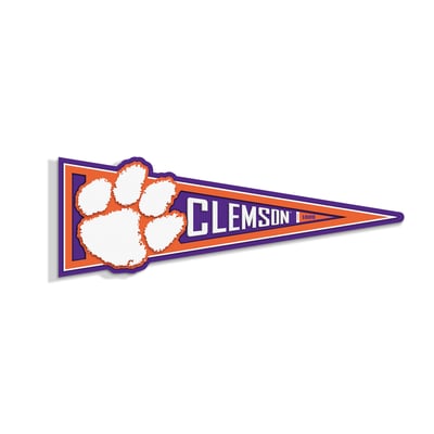 Clemson Tigers Fanpoint 23" 3D Pennant Wall Art