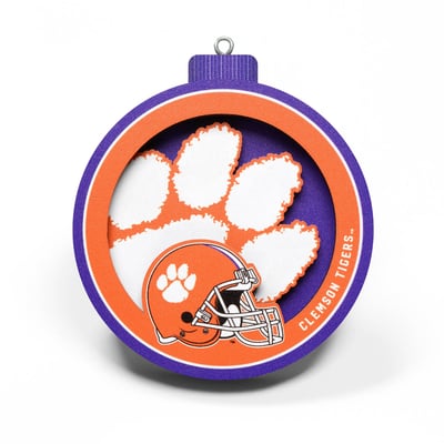 Clemson Tigers Fanpoint 3D Logo Series Ornament
